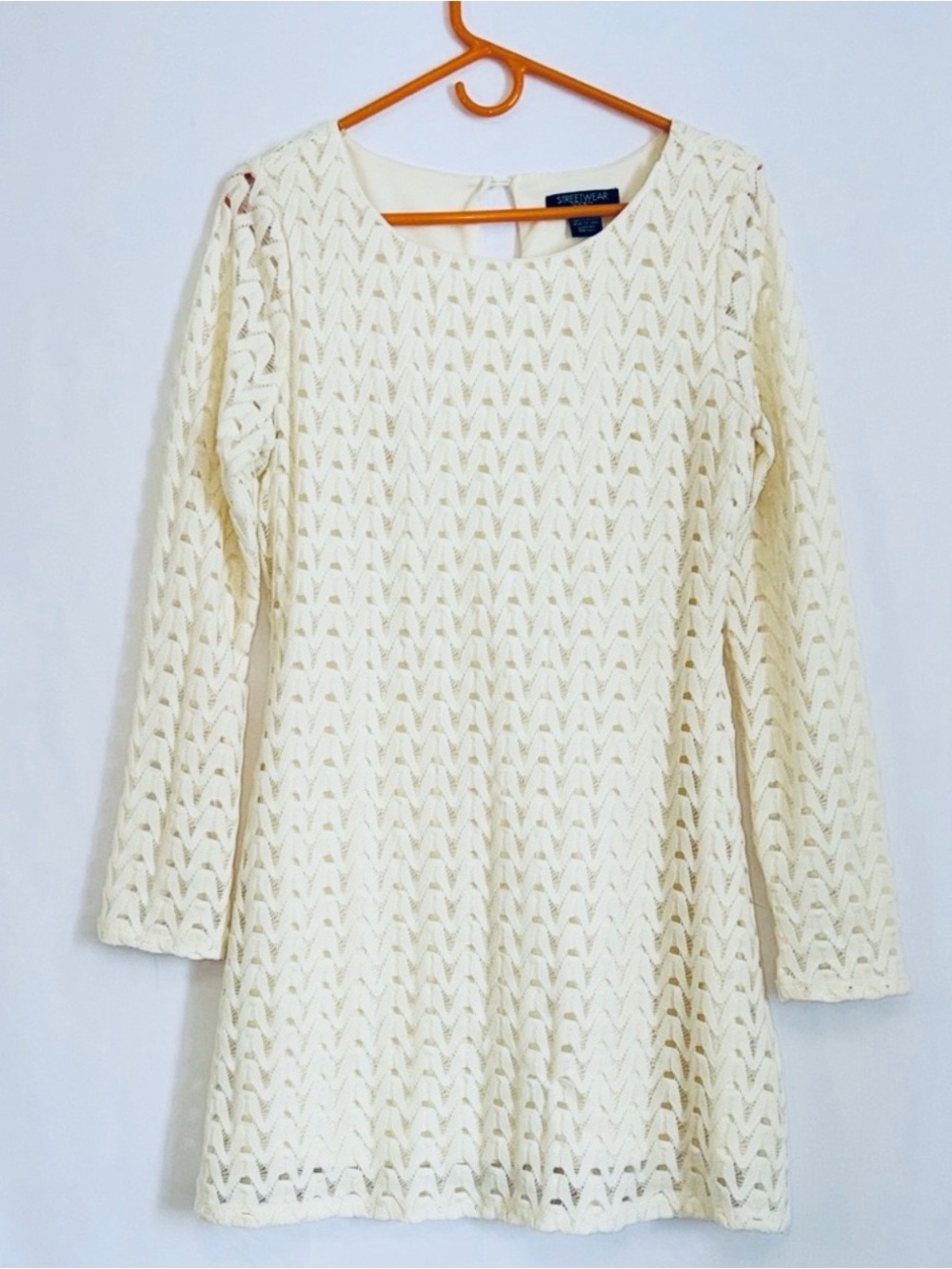 Streetwear Society Cream Long Sleeve Dress 👗